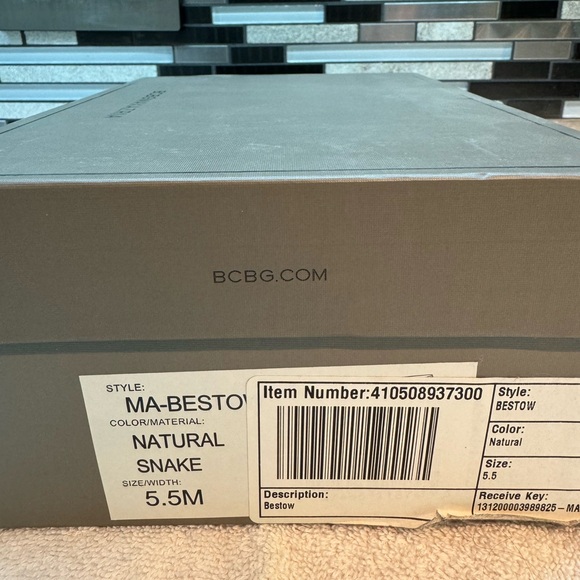 BCBG ankle strap low wedge sandal - Picture 5 of 6